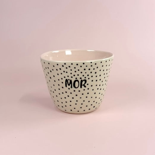 Håndlavet Mors Dag kop i stentøj – unik gave til mor